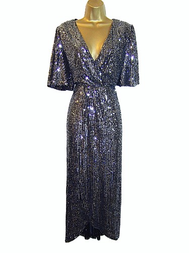 Wallis silver sequin flutter - wallis,