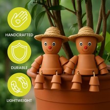Terracotta flower pot - pot, men