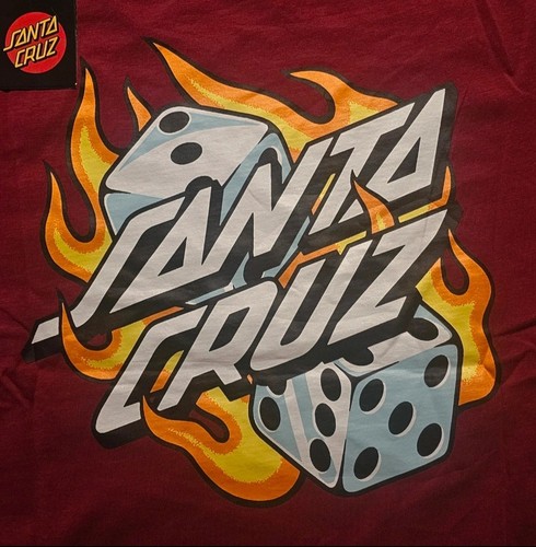 Santa cruz flaming dice dot - santa,