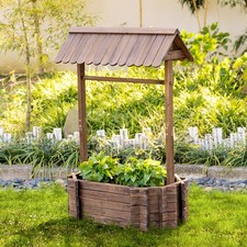  Wishing Well Planter, Wooden