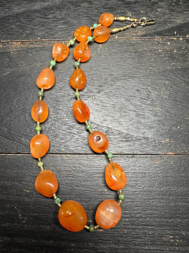 Natural carnelian necklace - natural,