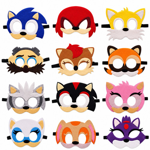 12pcs sonic the hedgehog felt - the,