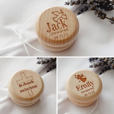 Personalised Christening Yoyo / Baptism Keepsake / Wooden Gift