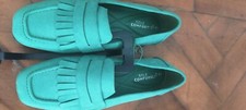 Ladies Green Flat Shoes Size