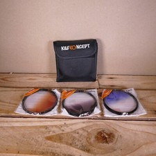 K&F Concept Digital HD Slim Gradual Colour Filter Set - G-Blue, G-Grey, G-Orange