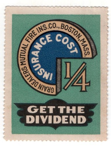 Poster stamp grain dealers - poster,