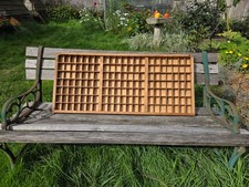 Wooden Printers Letterpress Typecase Tray Drawer Wall Display with Hanging Rings