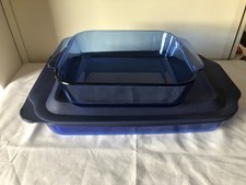 Pyrex Colbalt Blue Square and