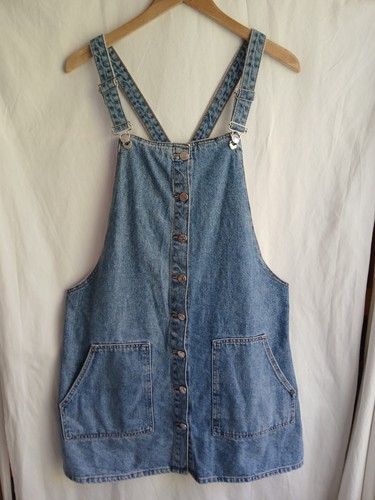 Denim blue pinafore - blue,