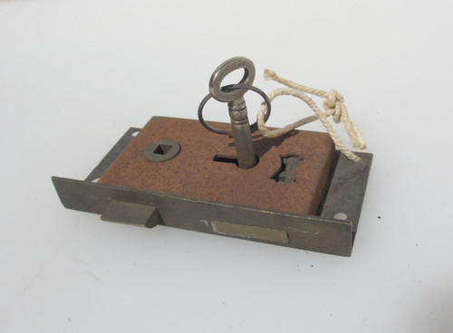 Antique brass cabinet - brass, lever