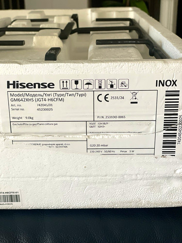 Hisense gm642xhs 60cm burner - 60cm,