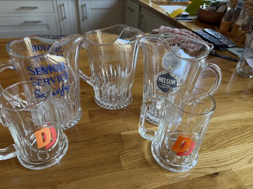Vintage glass pub - glass, jugs