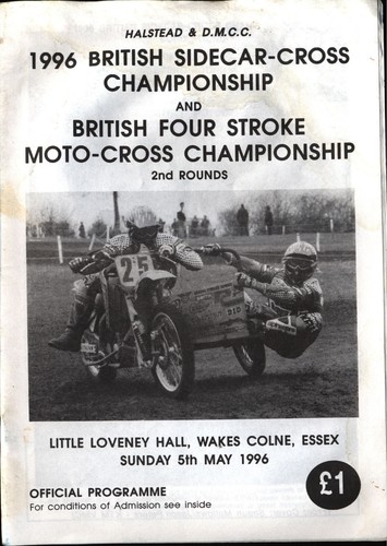 Sidecar scramble programme - scramble,