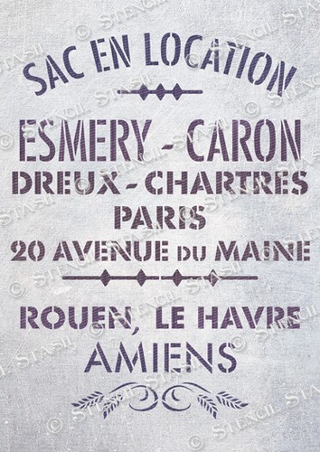 Grain sack amiens stencil - sack,