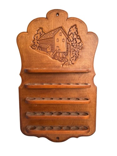 Vintage carved wooden thimble - wooden,