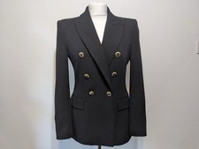 Zara Classic Black Double Breasted Blazer Jacket Size S Small