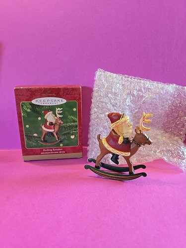 Rocking reindeer santa claus - reindeer,