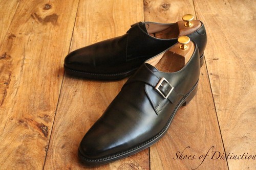 Loake black leather double - leather,