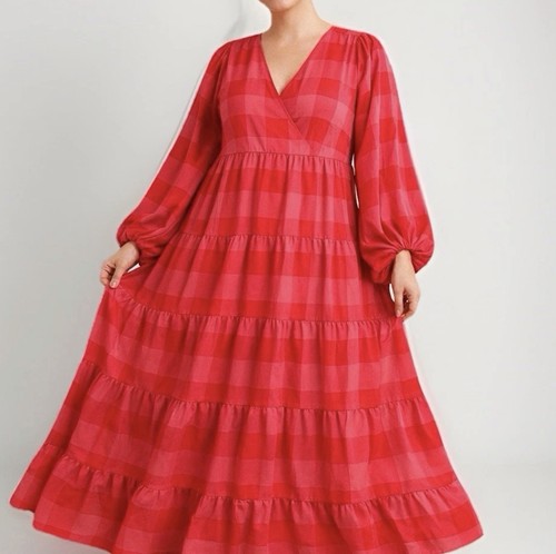 Red buffalo check - red,