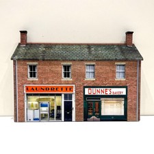 OO Gauge 4mm 1:76 Scale Low Relief Model Buildings-Three sets of Two Shops.