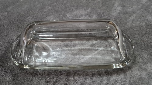 Vintage glass butter - dish, with