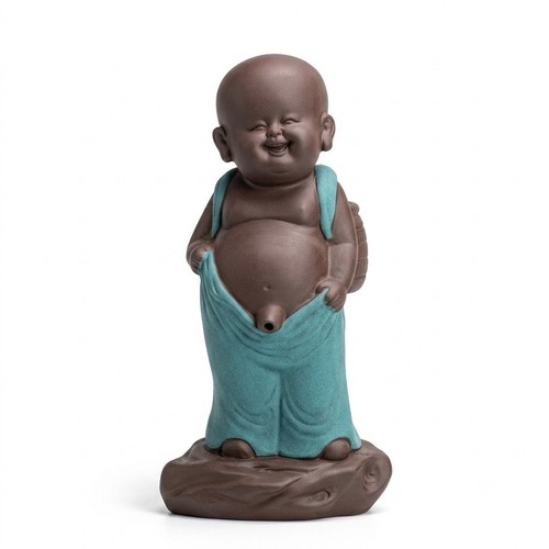 Buddha monk figurine clay - buddha,