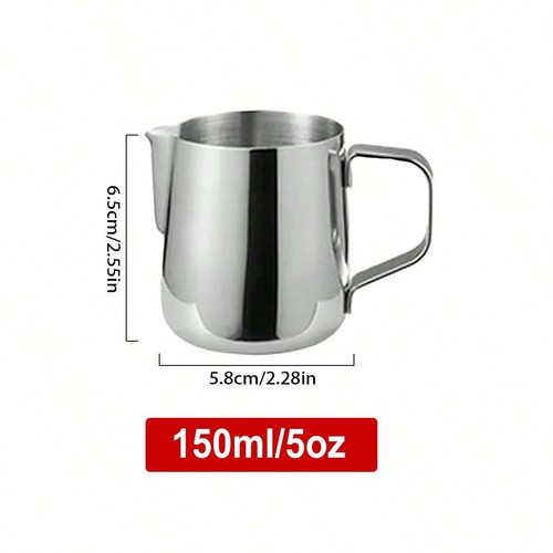 Stainless steel milk jug - steel,