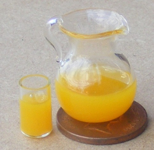 Dolls house jug orange - house,