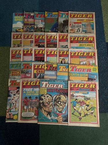 Vintage tiger comics job lot - tiger,