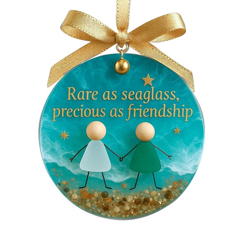 Handmade sea glass christmas - glass,