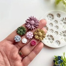 3D Daisy Flowers Fondant Mold