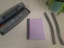 Spiral Coil Binder BOOK BINDING MACHINE Machine WITH 20 BLACK Coils