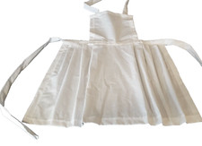CHILDS GIRLS WHITE FULL  PINAFORE  APRON  /VICTORIAN  EDWARDIAN  MAID WW1