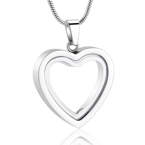 Glass heart cremation - heart,