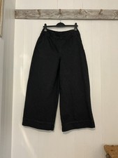 Toast Trousers Gorgeous Heavy Cotton Twill Wide Leg Pants Soft Black Sz 12 32”W