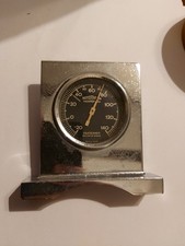 Vintage Desk  Thermometer Fahrenheit Rototherm Chrome Thermometer 