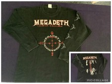 Megadeth 1997 Vintage Cryptic Writings 90s World Tour T-Shirt Long Sleeve L