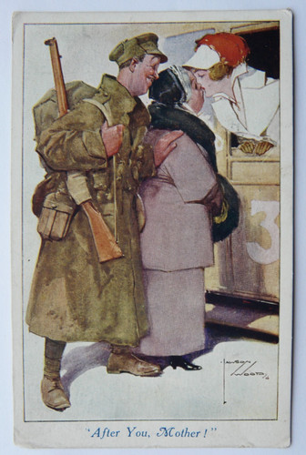 Ww1 comic postcard after - comic, postcard.
