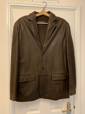 Men's Marks & Spencer Leather Jacket Brown
