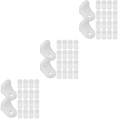 300pcs small white brackets - white,