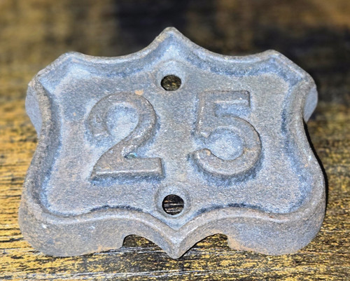 Cast iron house number - cast,
