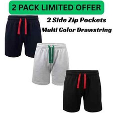 2 Pack Mens Shorts Jersey