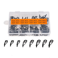 80Pcs/box Heavy Duty Sea Boat Fishing Rod Guides Top Tips Pole Rod Eye Rings