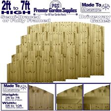 Made To Measure [Height/Width] Driveway Arch Feather Edge Double Garden Gates