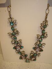 Topshop Freedom Statement Costume Jewellery Green Diamante Jewels Necklace