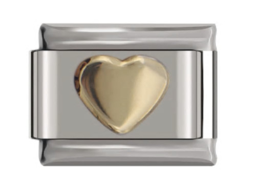 Gold heart italian - gold,
