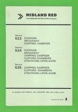 Midland Red Timetable - 523