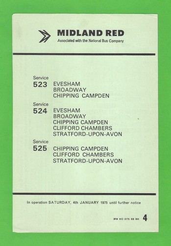Midland red timetable - midland,