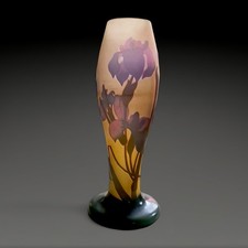 Superb large  vintage Galle style vase official "Copie de Galle"