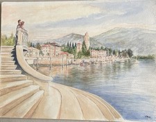 Small Watercolour Lake Garda